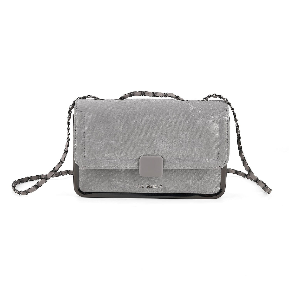 La Marey Coffee Faux Leather Wallet with Strap