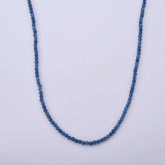 D''Joy Santa Maria Aquamarine Beaded Necklace in Rhodium Over Sterling Silver (20 Inches) 75.00 ctw