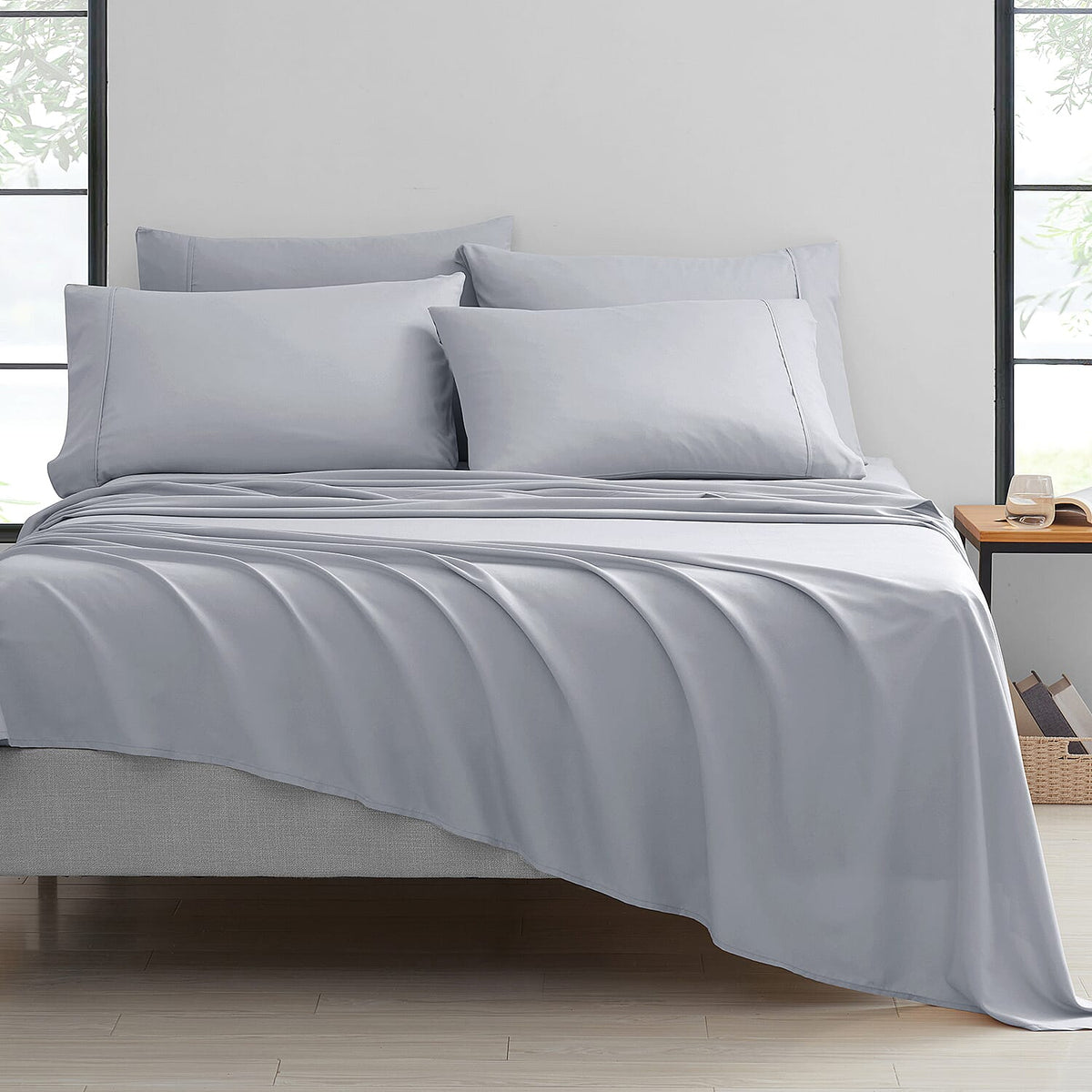 Bibb Home 6-Piece Chocolate Bamboo Sheet Set -Full