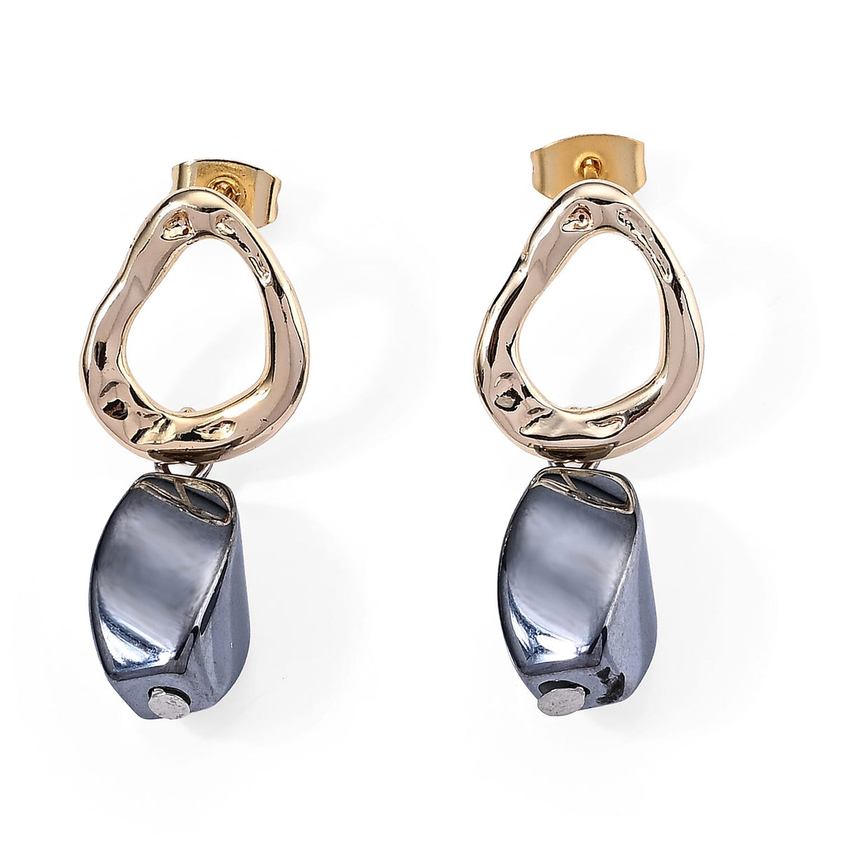 Terahertz Earrings in Gold-tone 15.00 ctw