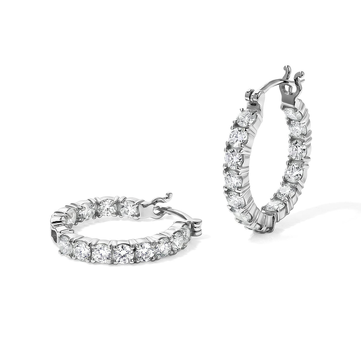 EverTrue Moissanite Earrings in Platinum Bond 2.85 ctw