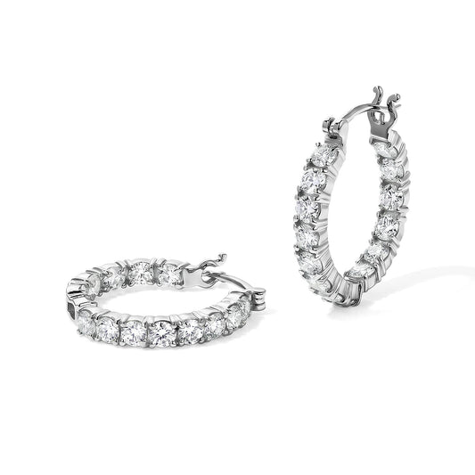 EverTrue Moissanite Earrings in Platinum Bond 2.85 ctw