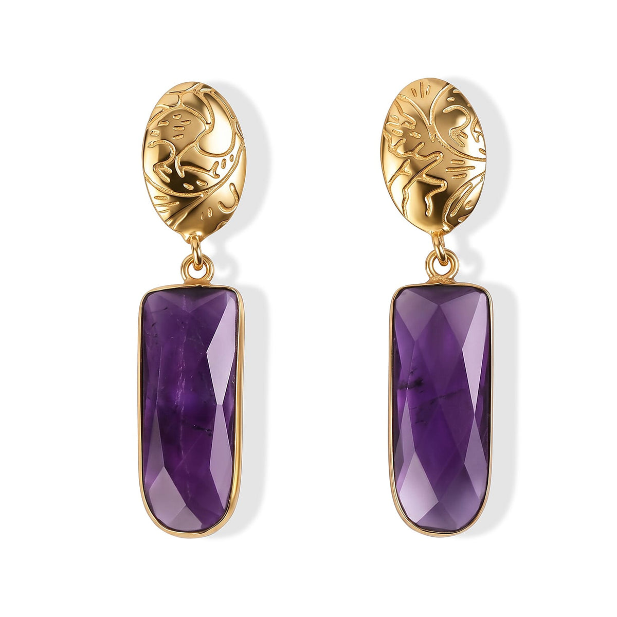 Green Onyx Drop Earrings in Goldtone 20ctw
