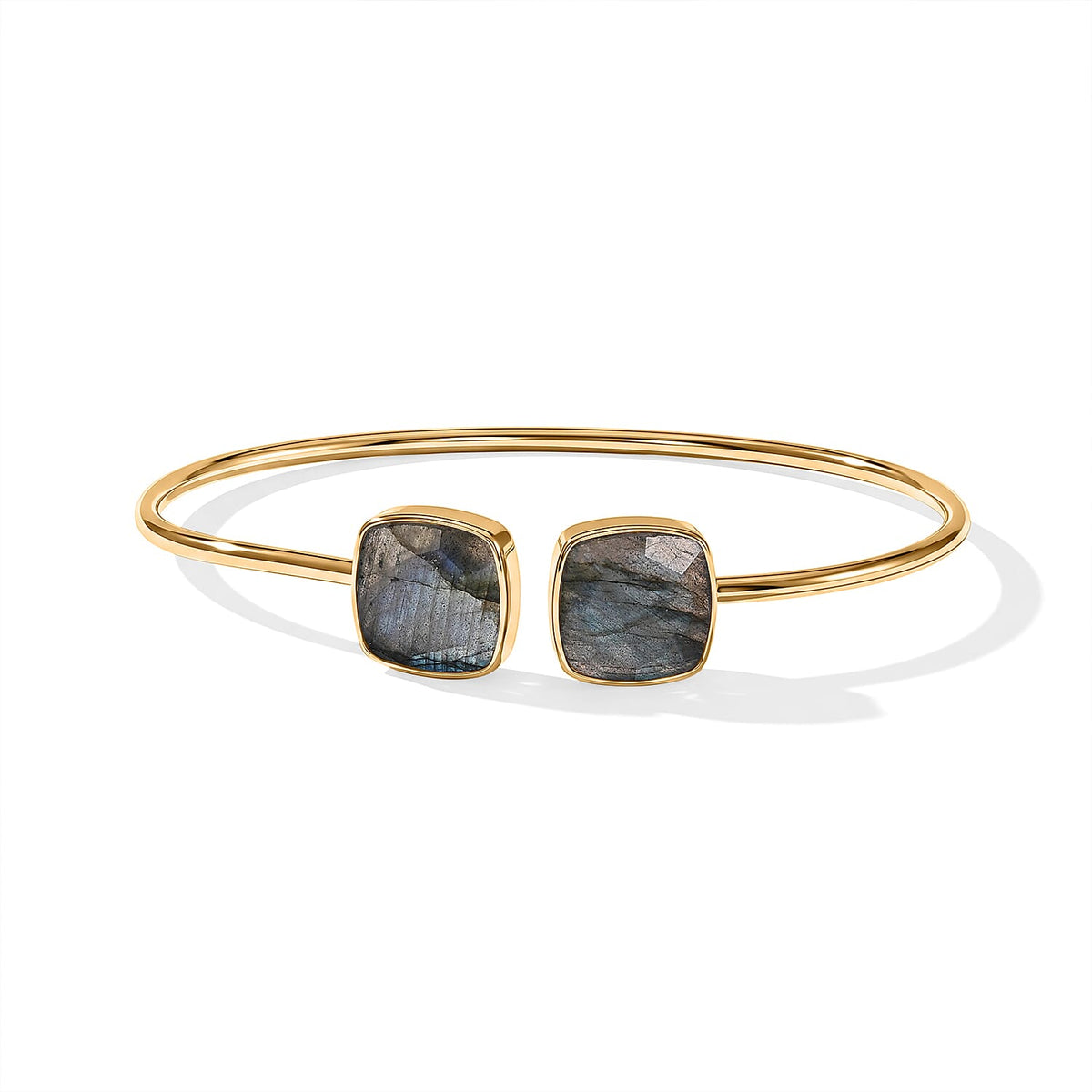 Rose Quartz Statement Design for Glamorous Style Cuff Bracelet in Goldtone (7.5 In) 11.2ctw