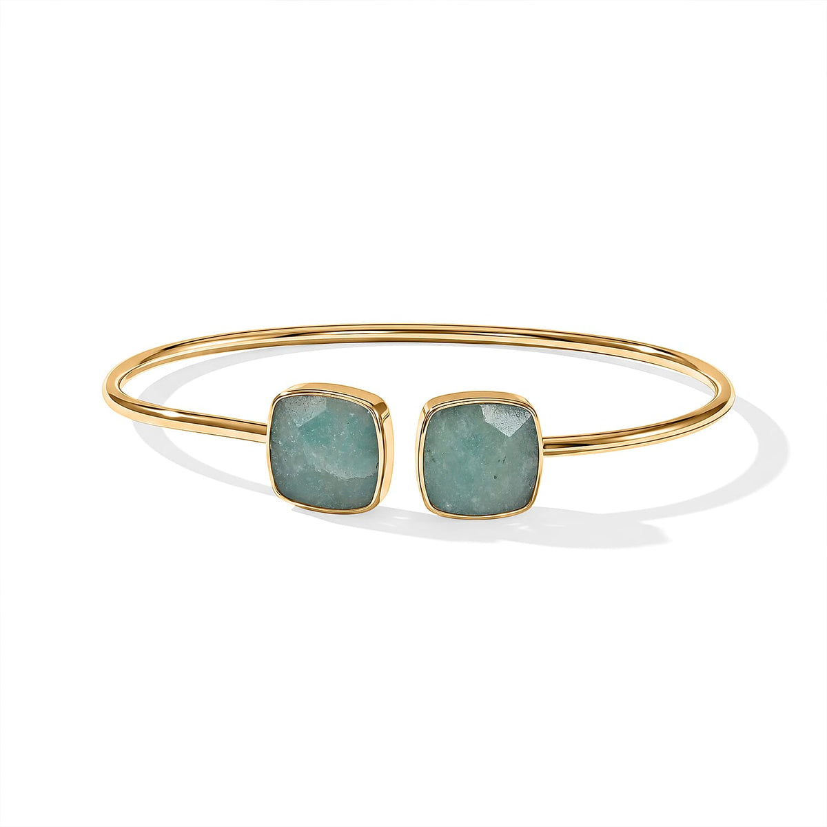 Rose Quartz Statement Design for Glamorous Style Cuff Bracelet in Goldtone (7.5 In) 11.2ctw