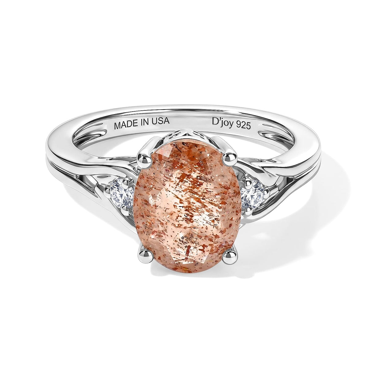 D''Joy Cassiopeia Mystic Topaz and White Zircon 4.25 ctw Ring in Rhodium Over Sterling Silver (Size 10.0)