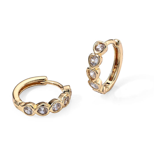 Silvertone Simulated Diamond Earrings in 0.50 ctw