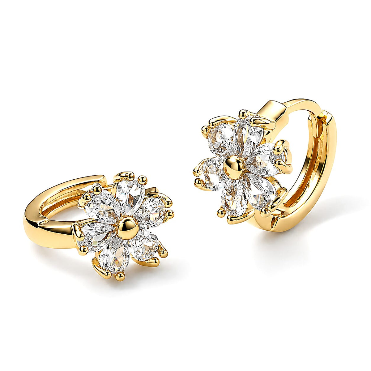 Silvertone Simulated Diamond Earrings in  1.00 ctw