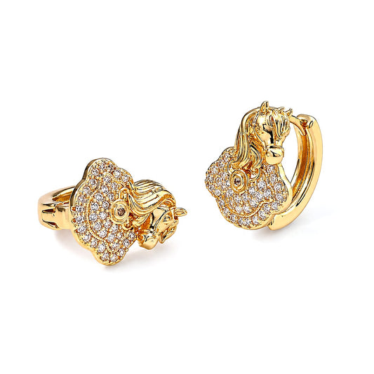 Earrings in Simulated Diamond  Silvertone 0.10 ctw