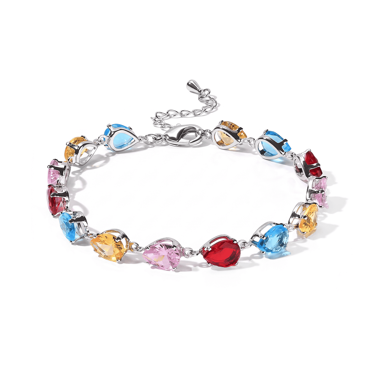 Simulated Diamond Bracelet in Silvertone (7.50In) 18.9ctw