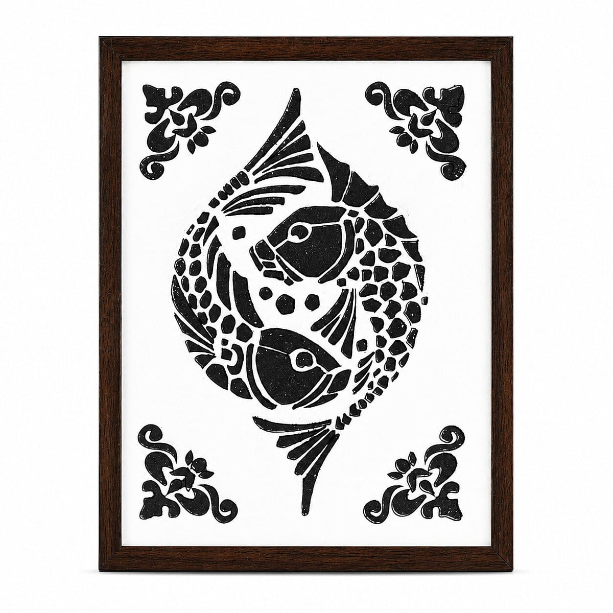 Handcrafted Black Gemstone Buddha Wall Painting