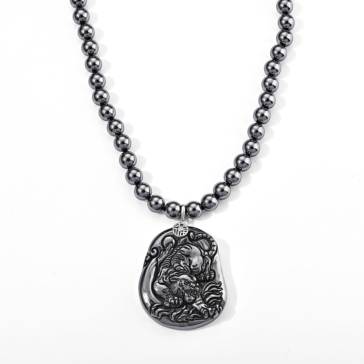 EverTrue Terahertz and Simulated Diamond 565.01 ctw Pendant Necklace in Platinum Bond 20 Inches