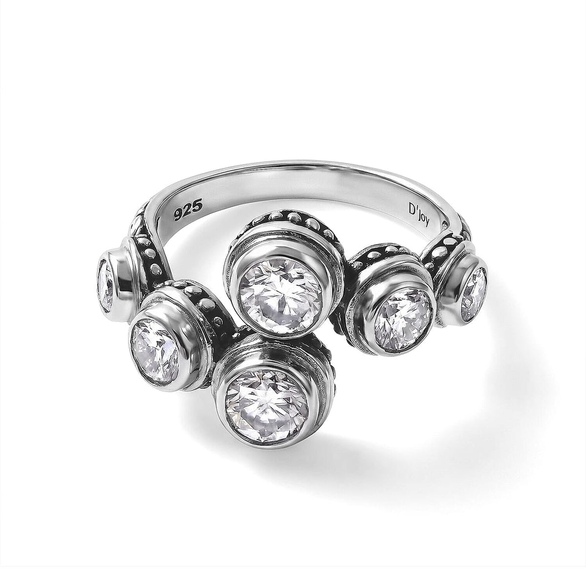 D''Joy Bali Legacy Moissanite Ring in Sterling Silver (Size 10.0) 3.00 ctw