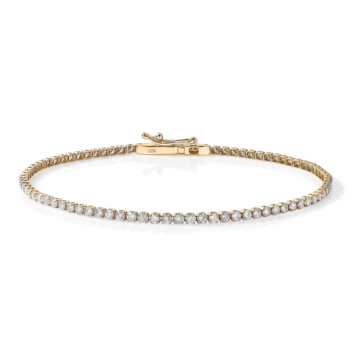 10K Yellow Gold Lab Grown Diamond (G-H, SI) Bracelet (7.00 In) 4.40 ctw