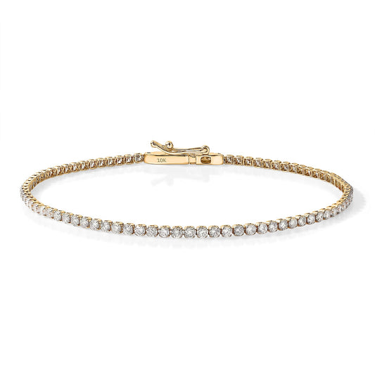 10K Yellow Gold Lab Grown Diamond (G-H, SI) Bracelet (7.00 In) 4.40 ctw