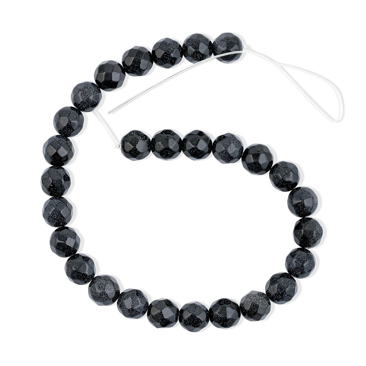Blue Sandstone Round Beaded Necklace (16 Inches) 445.50 ctw