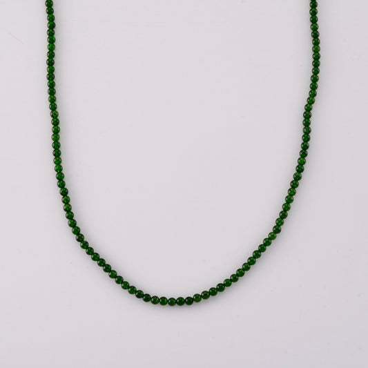 D''Joy Chrome Diopside Beaded Necklace in Sterling Silver (20 Inches) 85.00 ctw