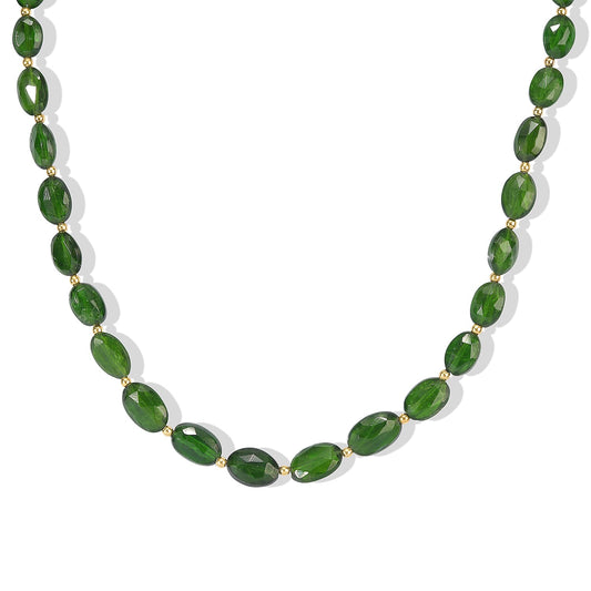 D''Joy Premium Chrome Diopside Necklace (18 Inches) in 18K Vermeil YG Over Sterling Silver 50.00 ctw
