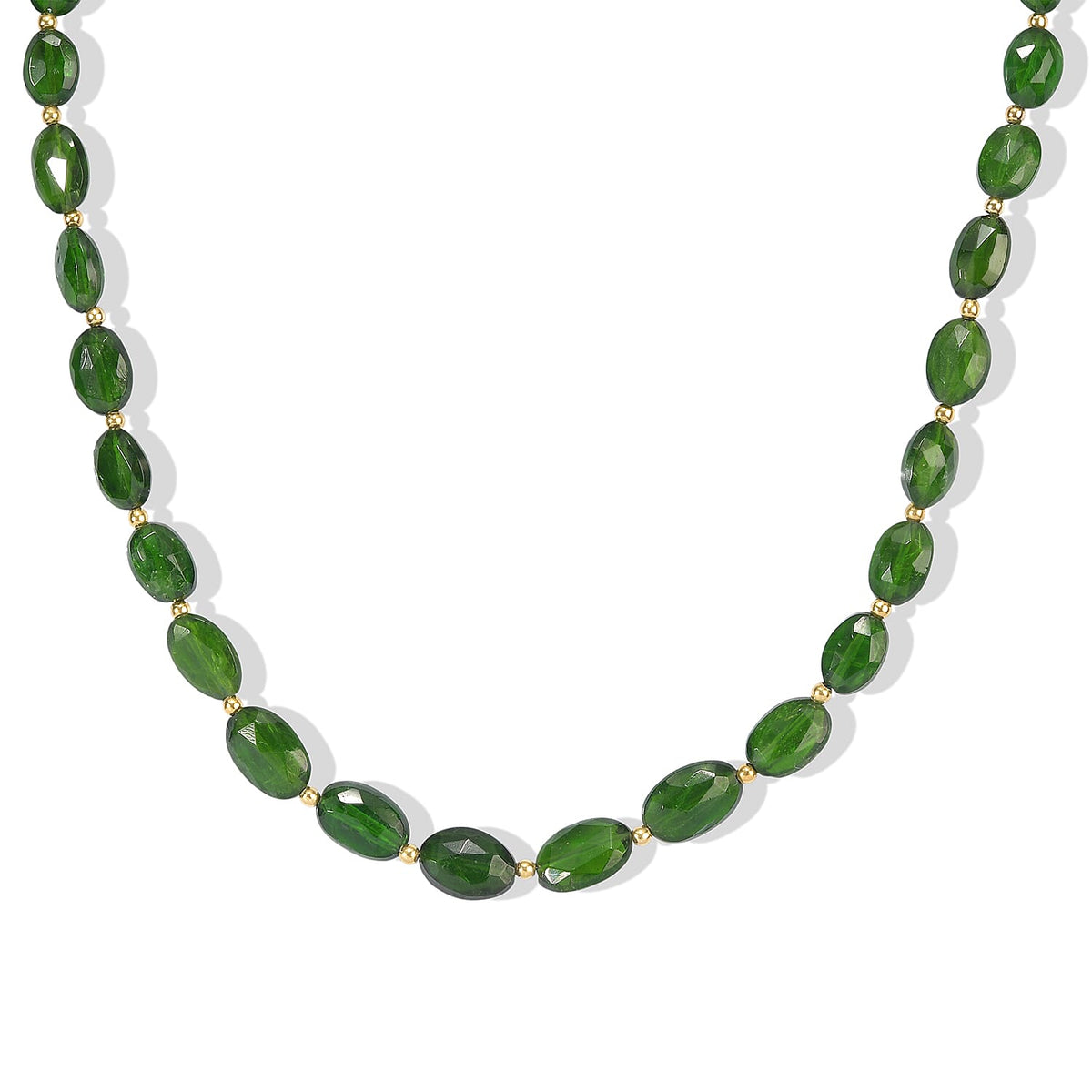 D''Joy Premium Chrome Diopside Necklace (18 Inches) in 18K Vermeil YG Over Sterling Silver 50.00 ctw