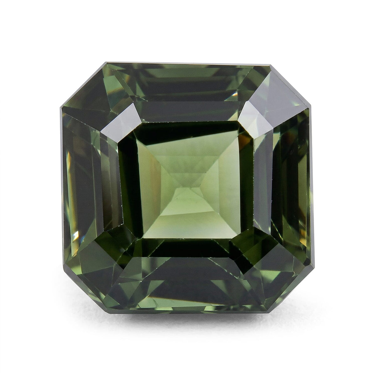 Asscher Cut AAAA Green Sapphire (Sqr 6 mm) 1.20 ctw