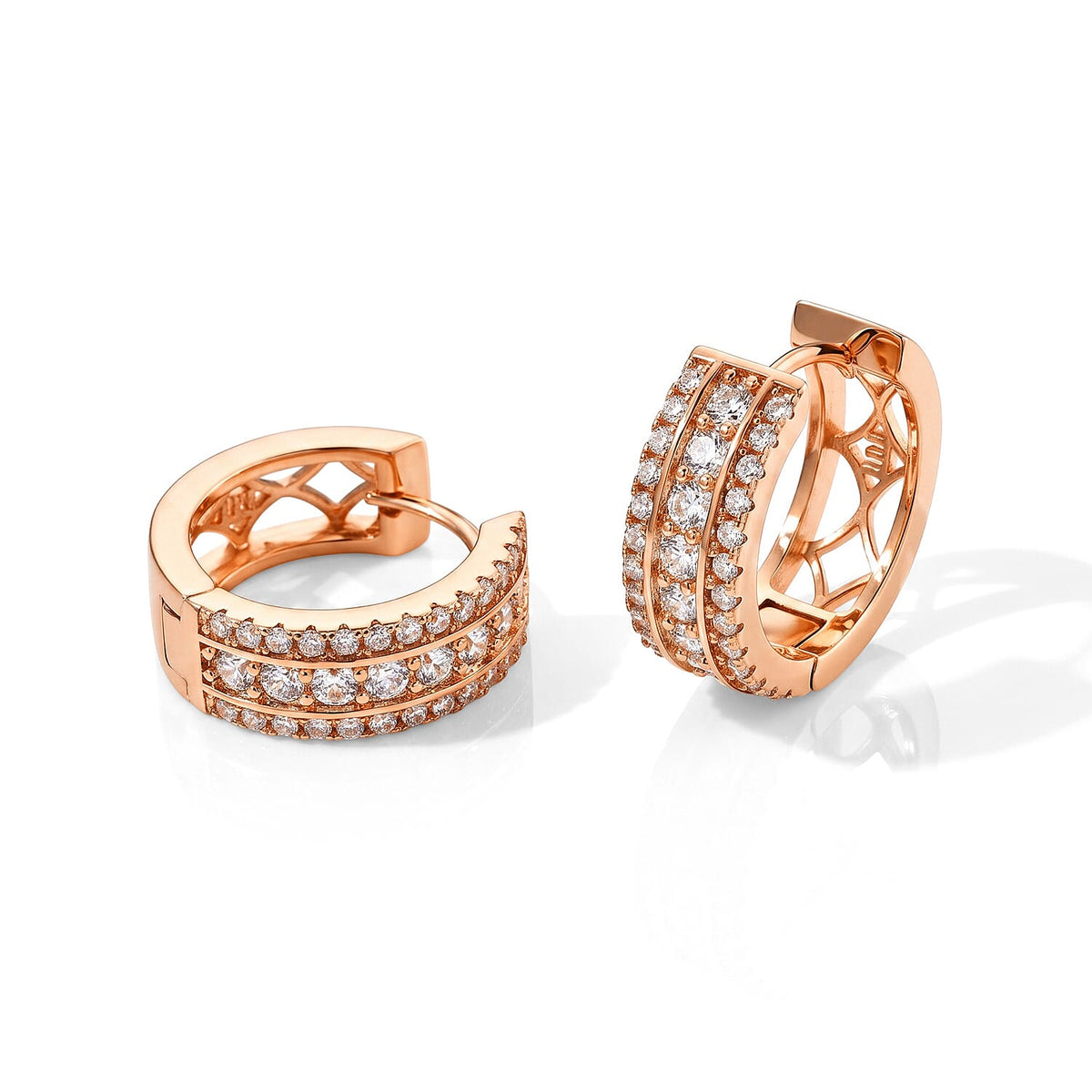 EverTrue Simulated Diamond Inside-out Hoop Earrings in Silvertone
