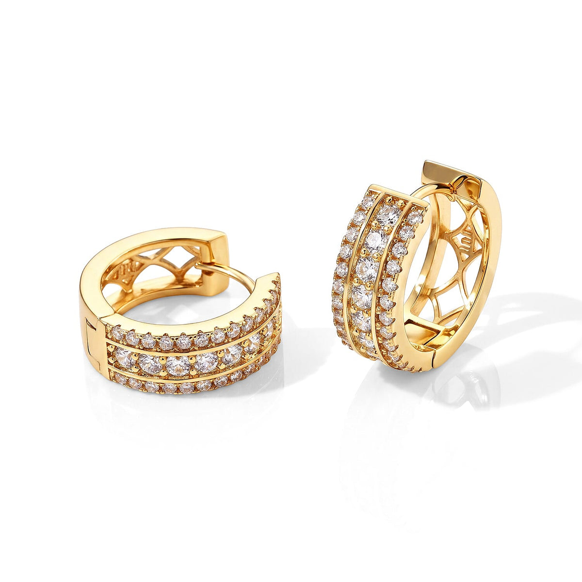EverTrue Simulated Diamond Inside-out Hoop Earrings in Silvertone