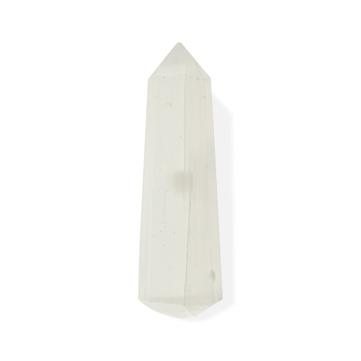 Selenite Massage wand Color - WHITE Size - 4 INCH