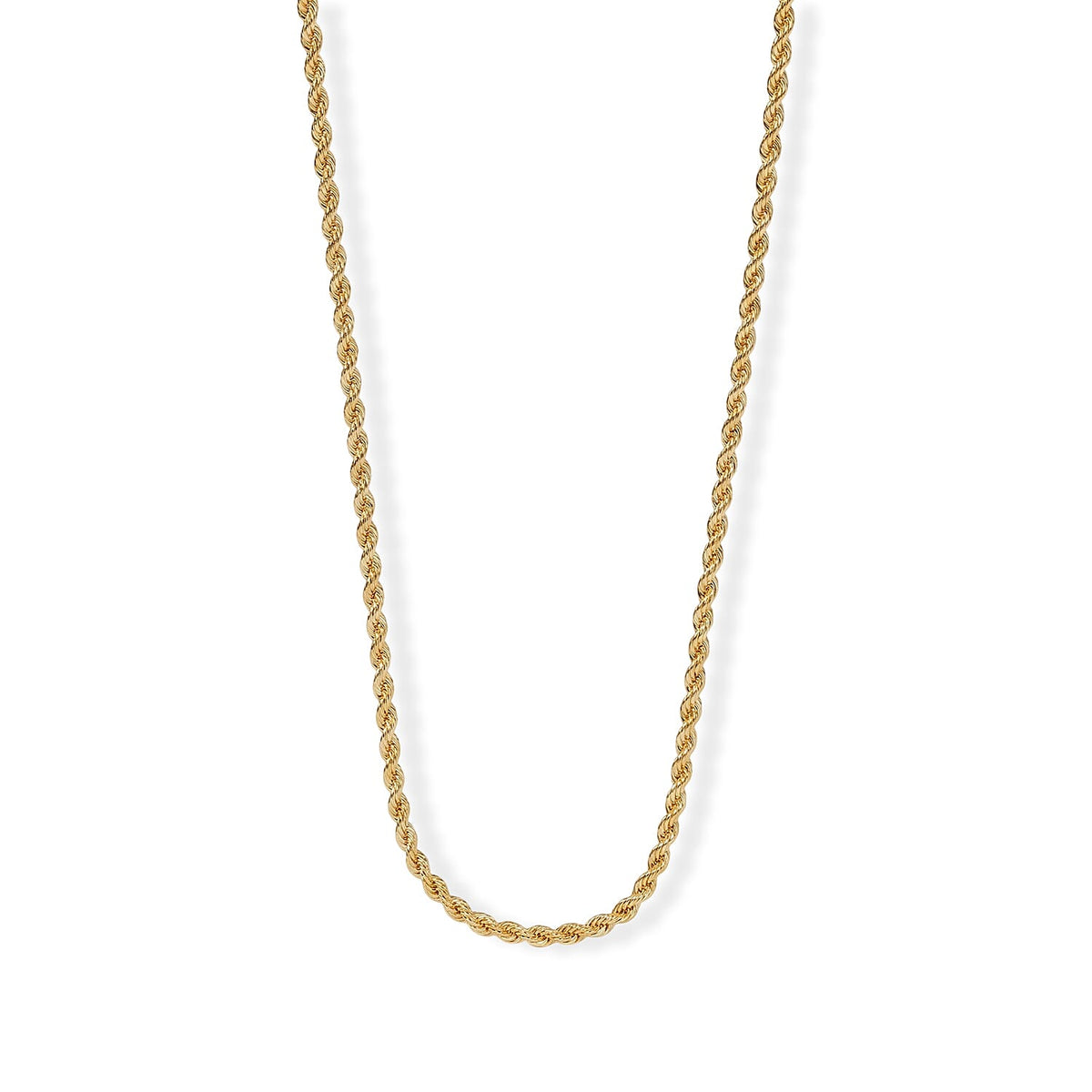 Italian 10K Yellow Gold 2.7mm Silk Rope Necklace with Toggle Clasp (18 Inches) (3.25 g)