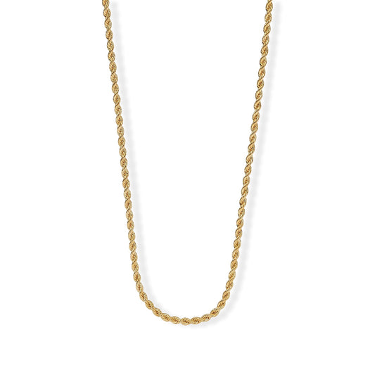 Italian 10K Yellow Gold 2.7mm Silk Rope Necklace with Toggle Clasp (18 Inches) (3.25 g)