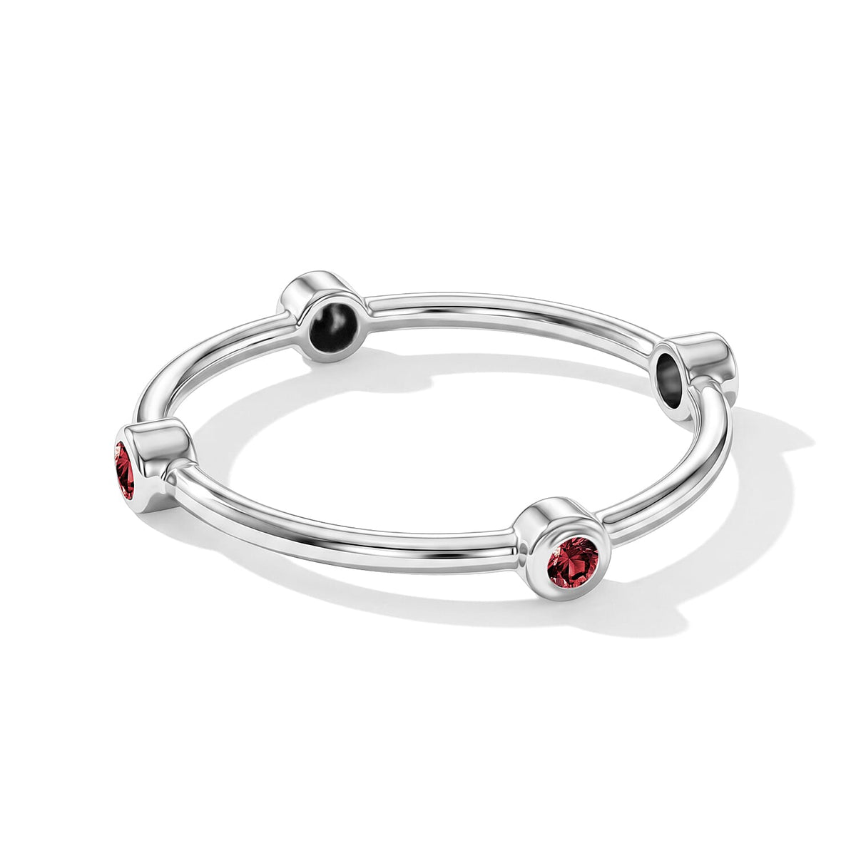 Mozambique Garnet Ring in Sterling Silver (Size 7.0)