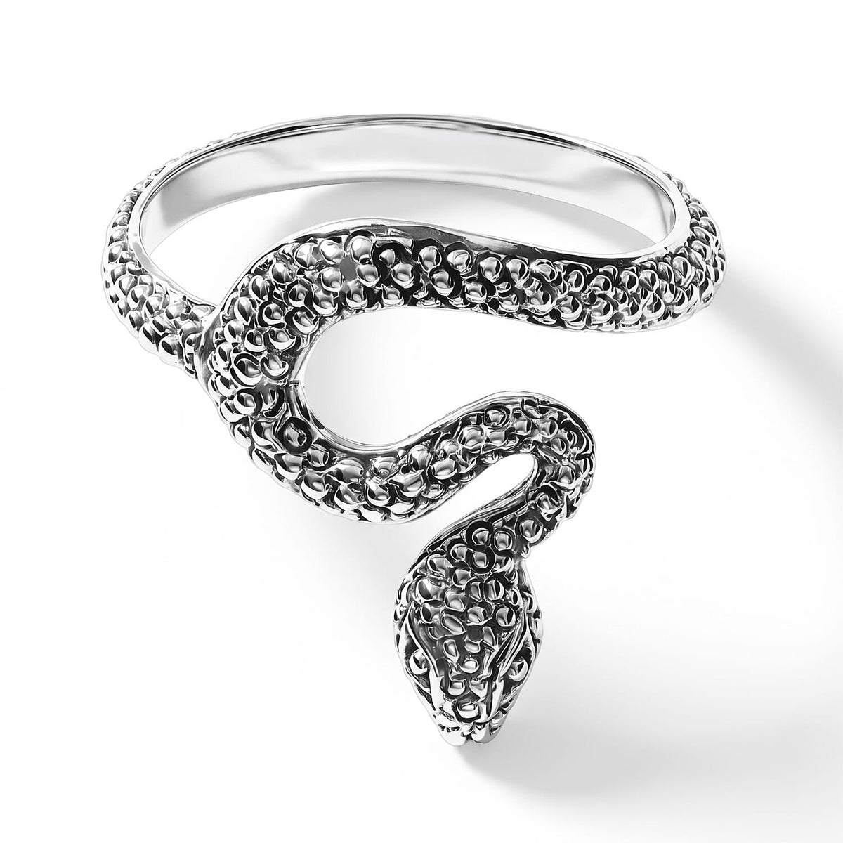 D''Joy Bali Legacy Snake Ring in Sterling Silver (Size 10.0) 3.10 Grams