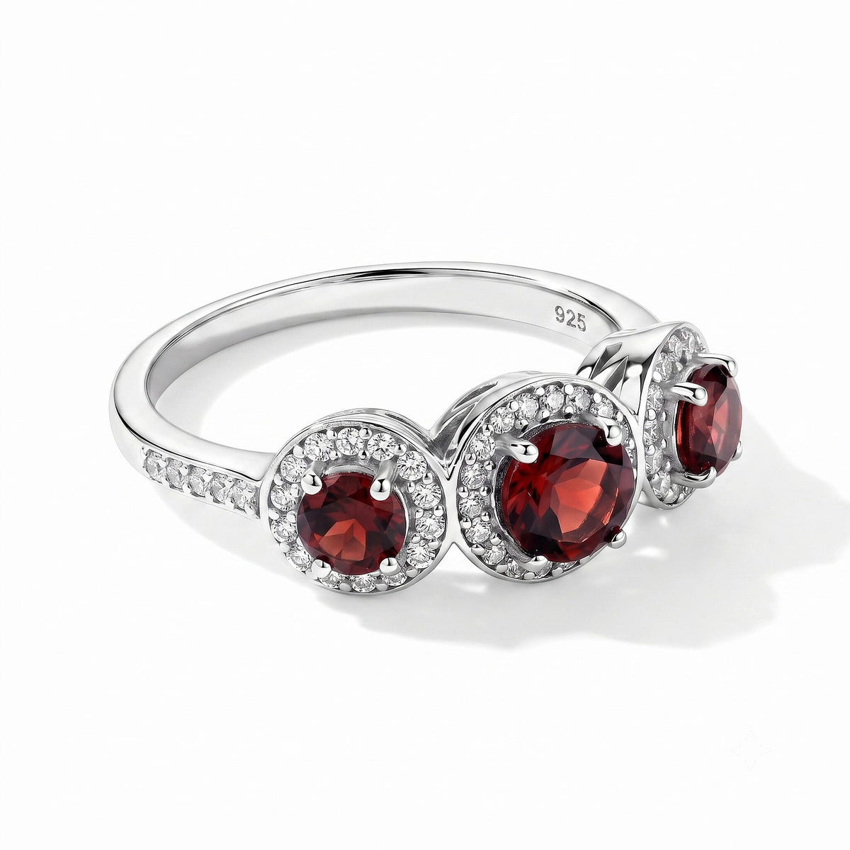 Amethyst, Simulated Diamond Ring in Sterling Silver (Size 7.0) 1.13 ctw