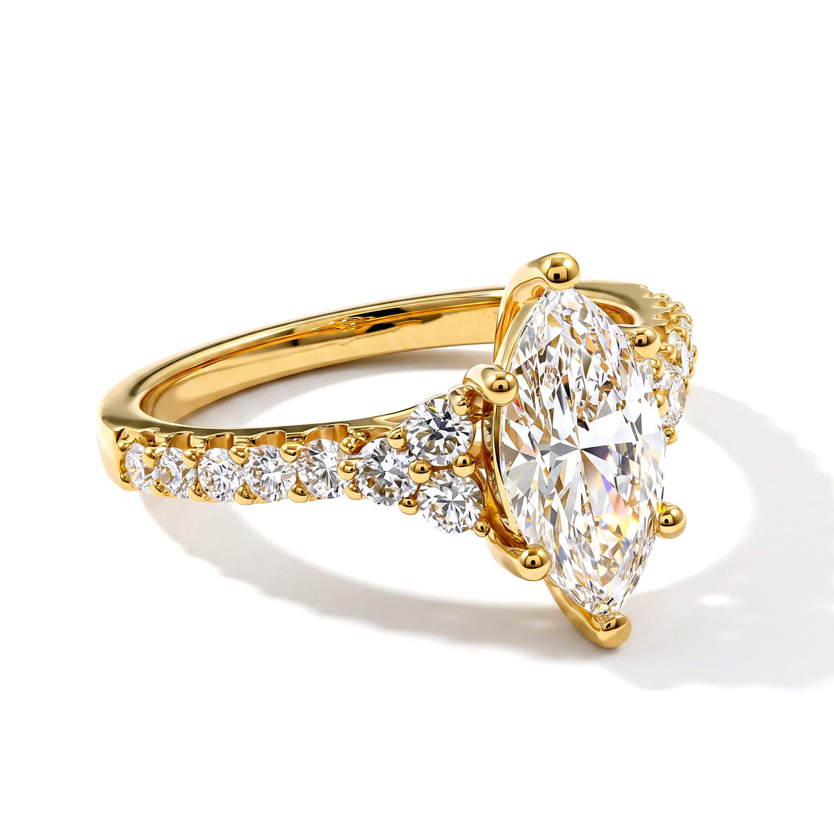 -14K Yellow Gold   Lab Grown Diamond  Ring ,  Gold Wt. 3.53 g 2.00 ctw