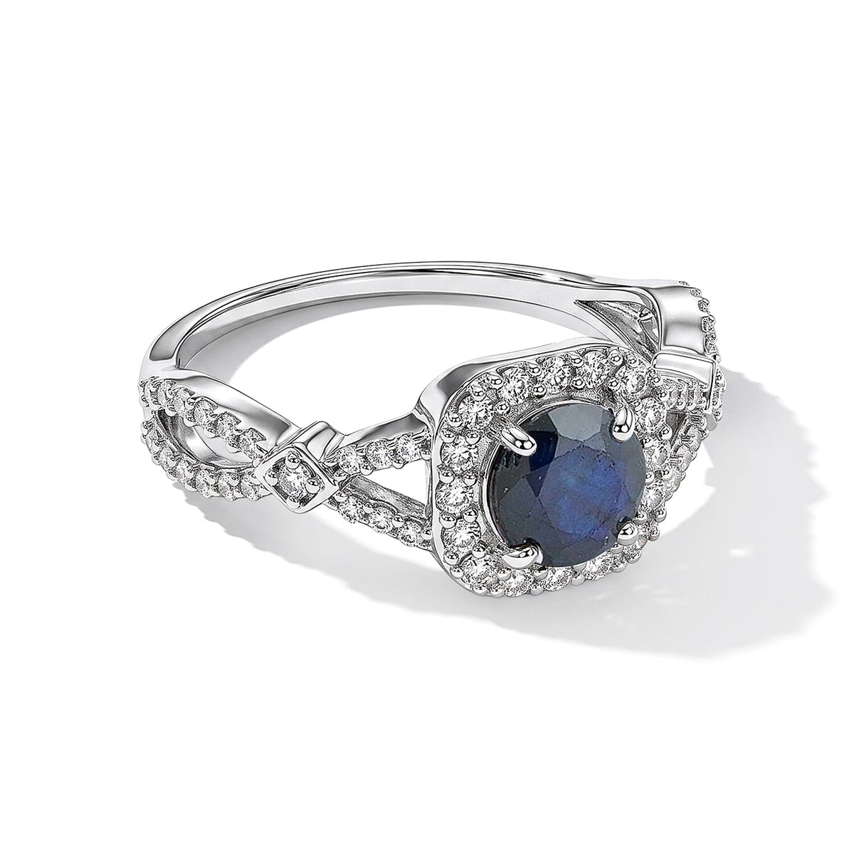 Blue Topaz, Simulated Diamond Ring in Sterling Silver (Size 7.0) 1.35 ctw