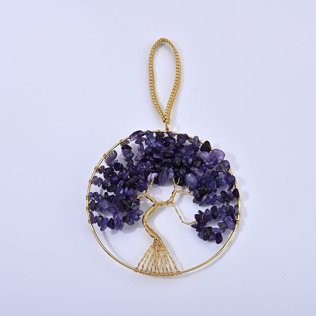Multi Gemstone 150.00 ctw Life Tree Charms in Goldtone