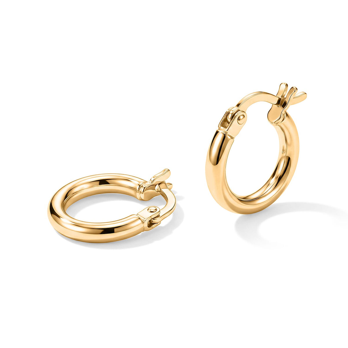 14K YG Over Sterling Silver G Hoop Earrings (1.25 g)