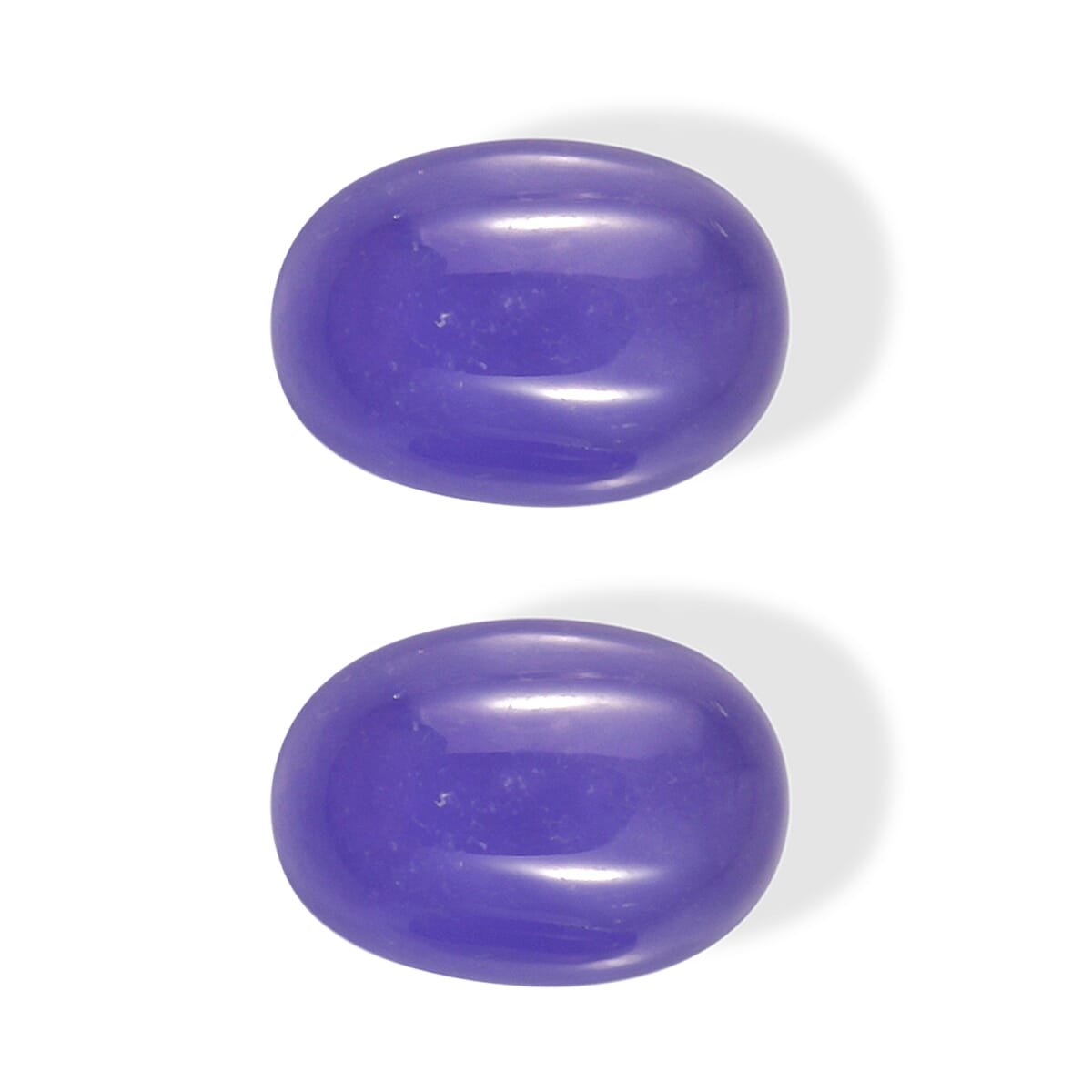Purple Jade Set of 2 (Ovl 7x5 mm) 1.74 ctw