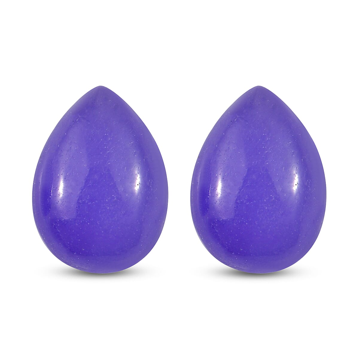 Purple Jade Set of 2 (Pear 7x5 mm) 1.47 ctw
