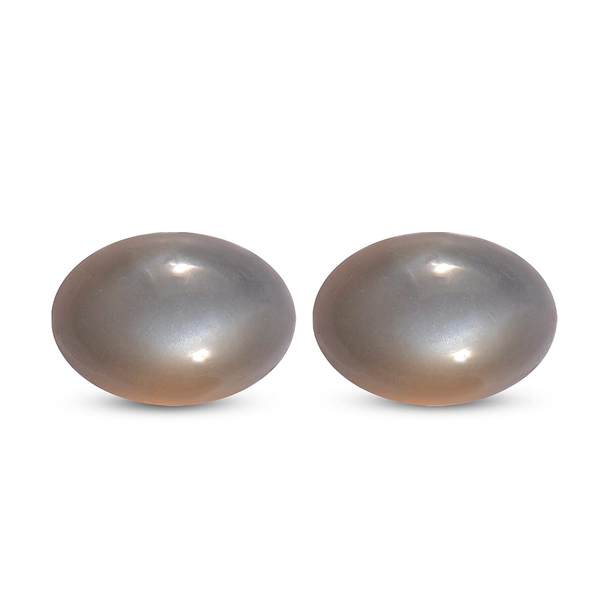 Grey Moonstone Set of 2 (Ovl 7x5 mm) 1.52 ctw