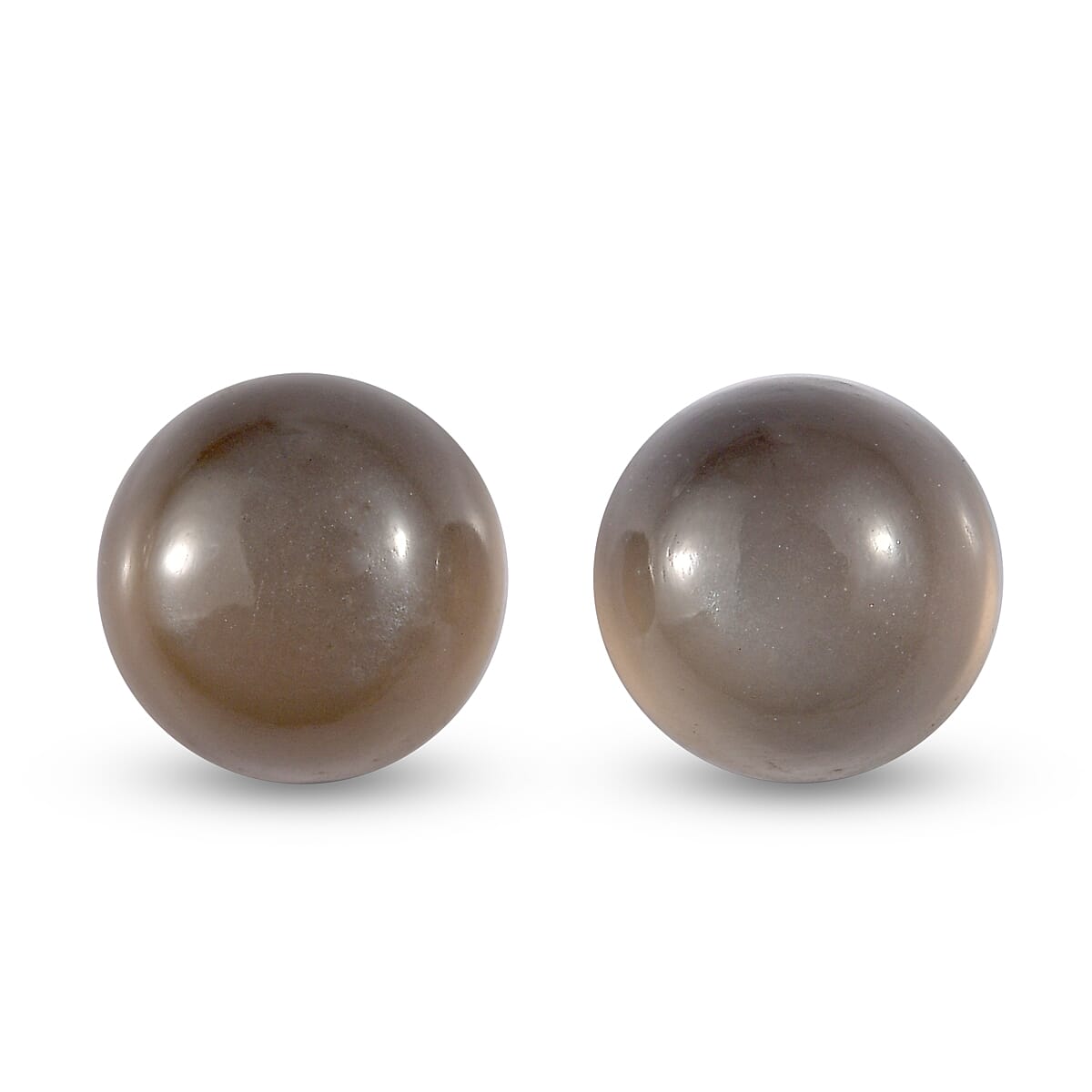 Grey Moonstone Set of 2 (Rnd 6.25 mm) 2.01 ctw