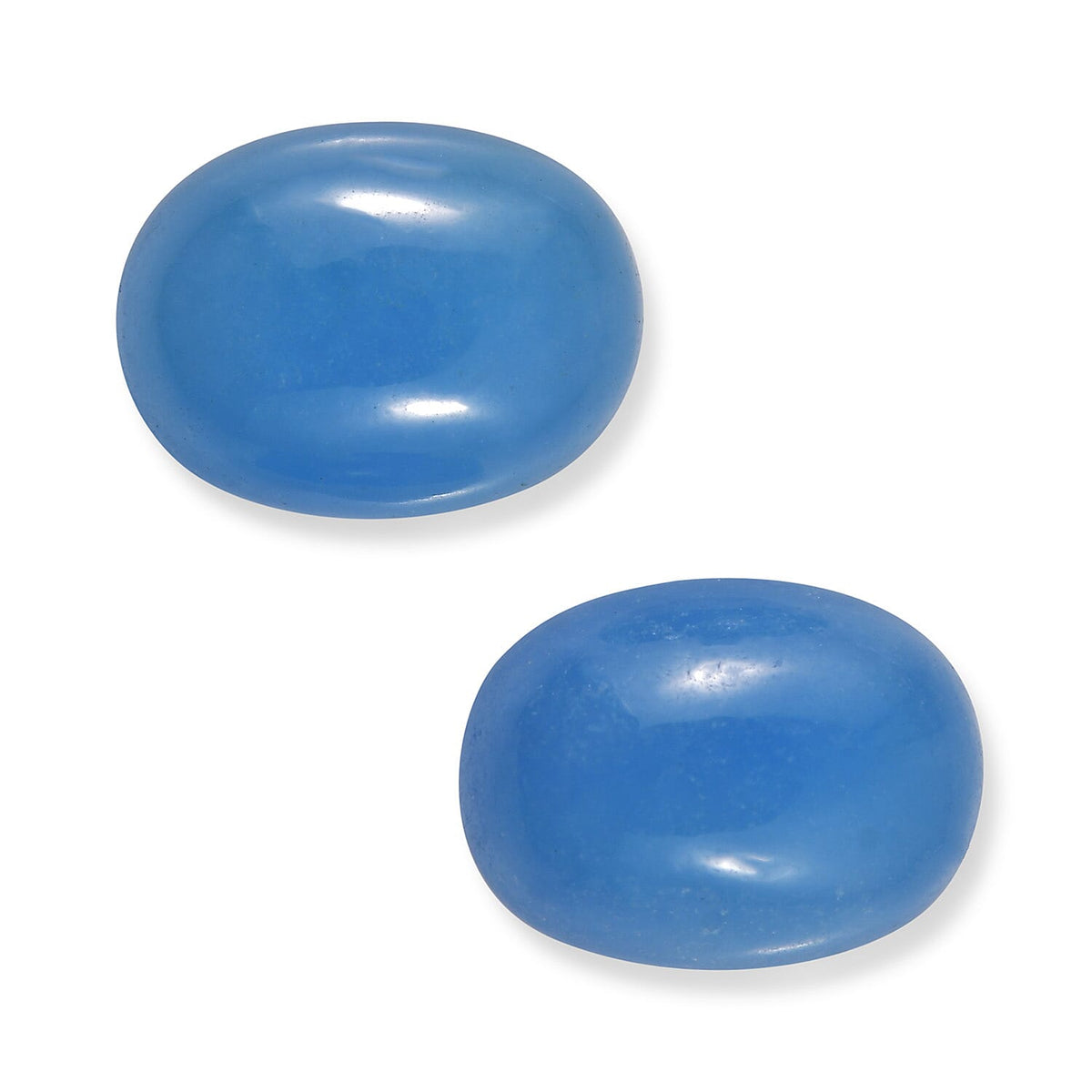 Light Blue Color Jade Set of 2 (Ovl 8x6 mm) 3.03 ctw