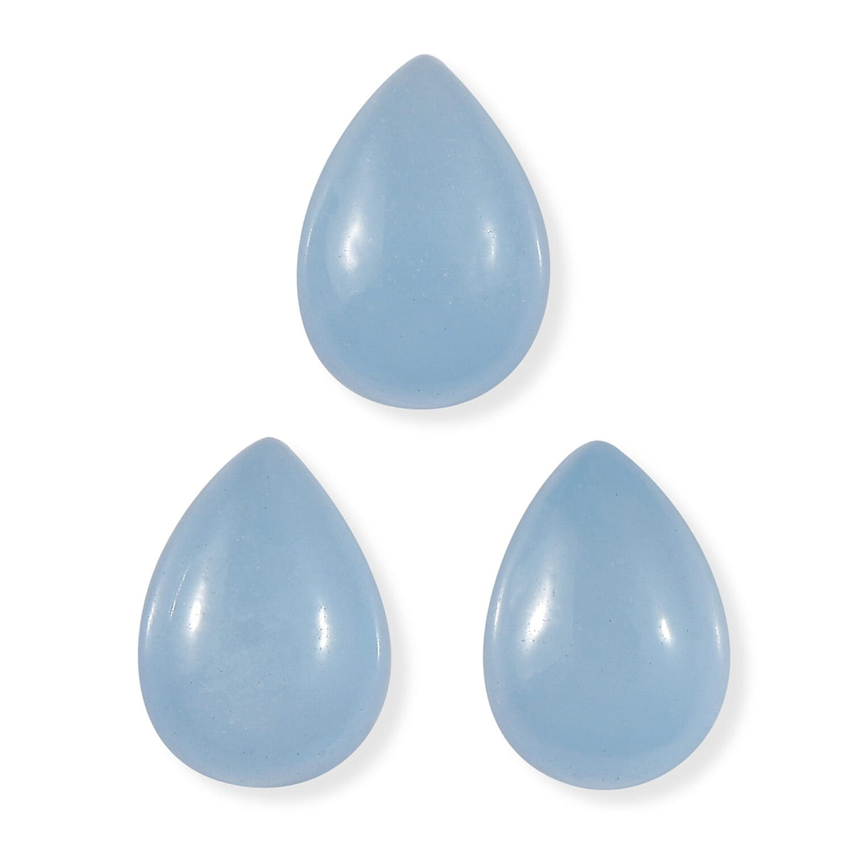 Light Blue Color Jade Set of 3 (Pear 7x5 mm) 2.41 ctw