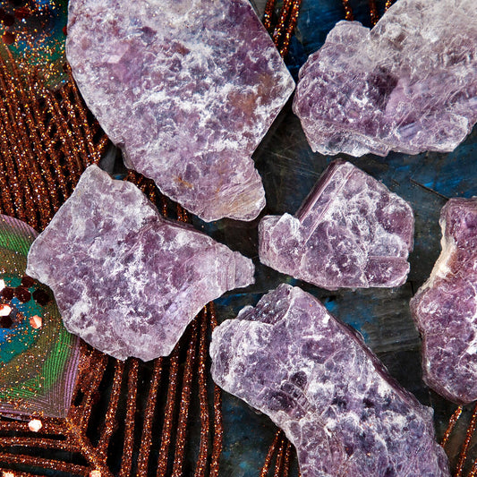 Natural Lepidolite Slabs 220ctw (Ships in 8-10 Business Days)
