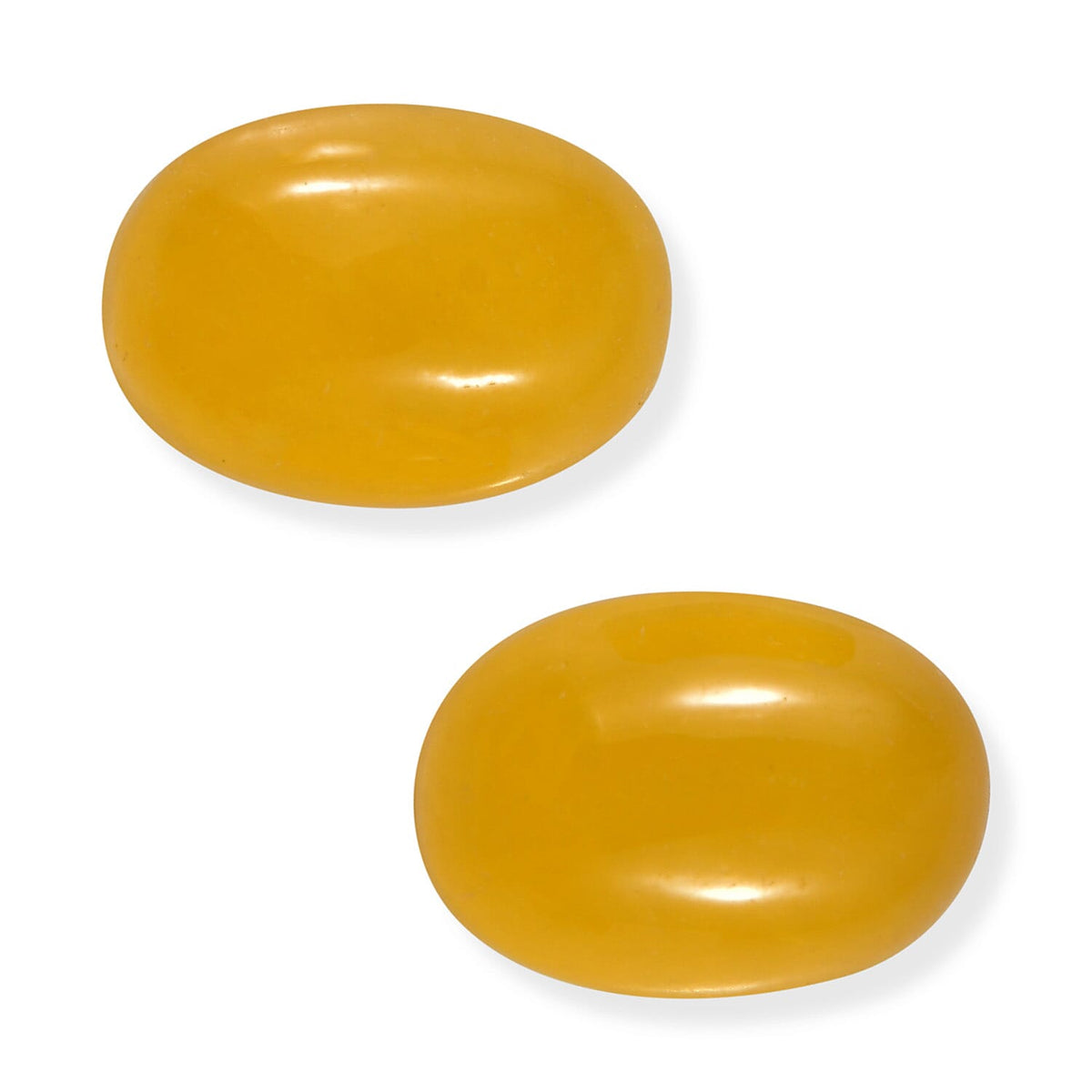 Yellow Jade Set of 2 (Ovl 7x5 mm) 1.98 ctw