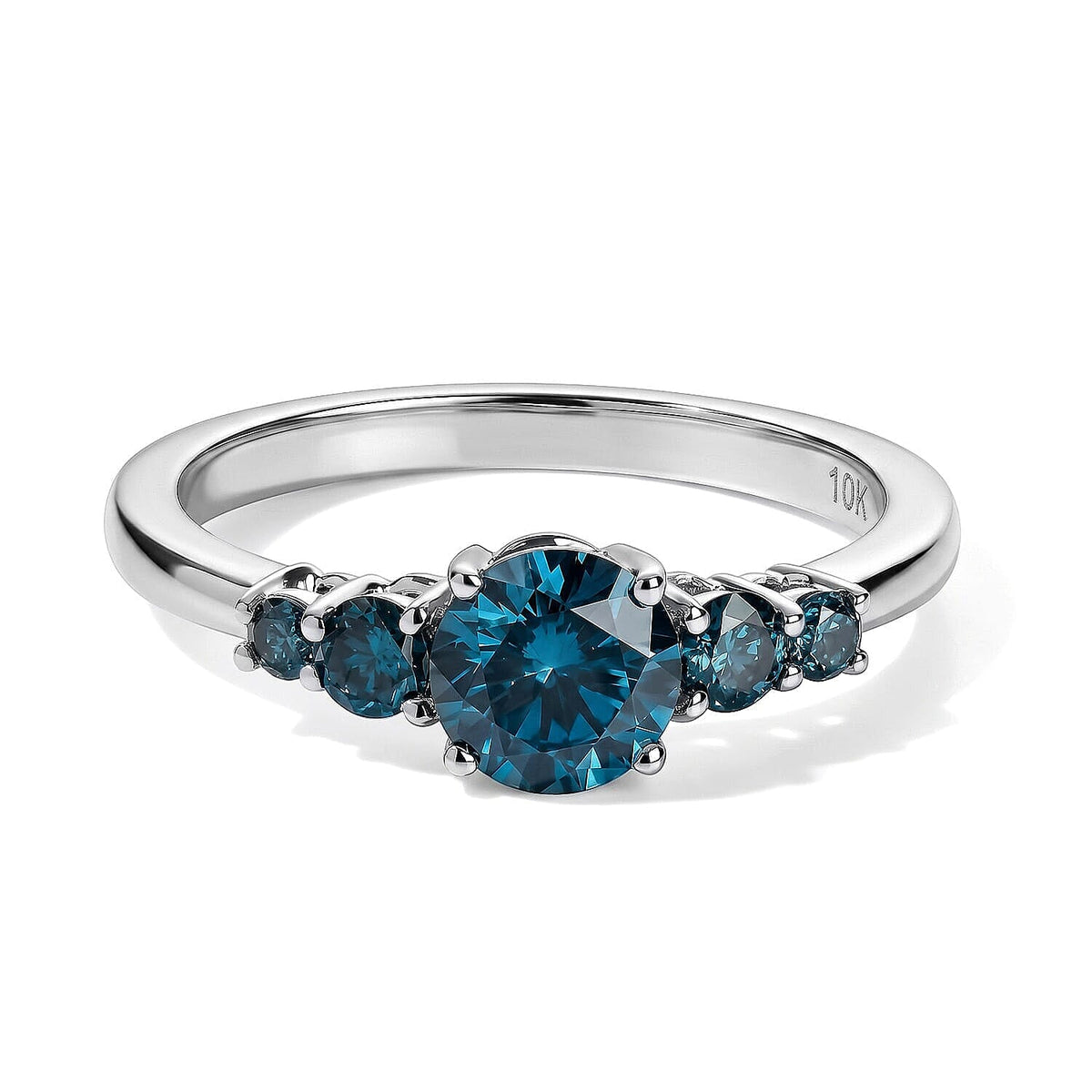 SGL Certified Blue Diamond I3 1.00 ctw Ring in 10K White Gold (Size 6.0)