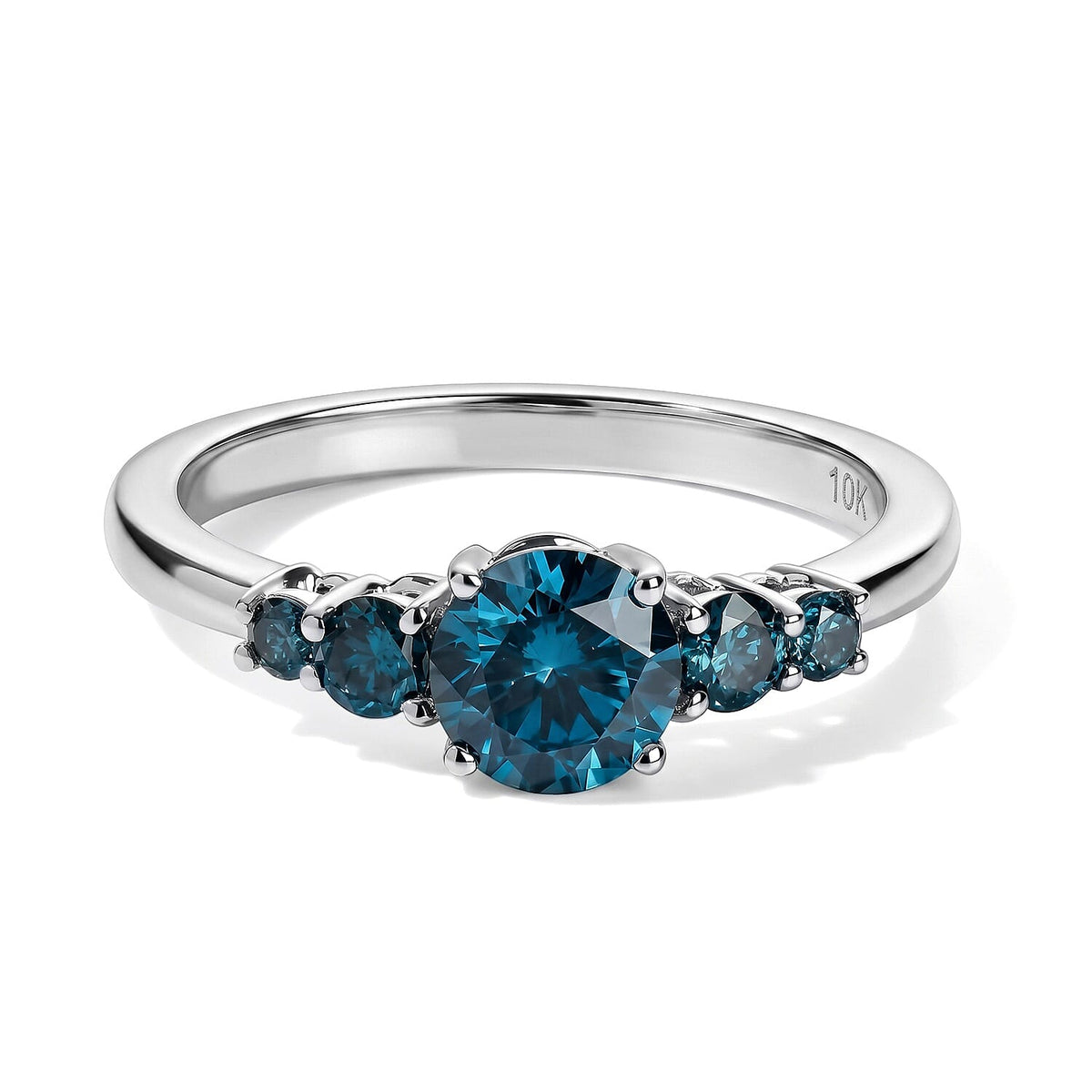 SGL Certified Blue Diamond I3 1.00 ctw Ring in 10K White Gold (Size 6.0)