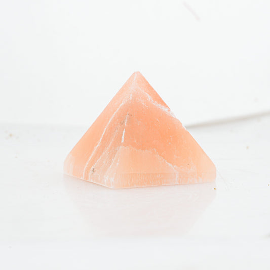 Orange Selenite Pyramid