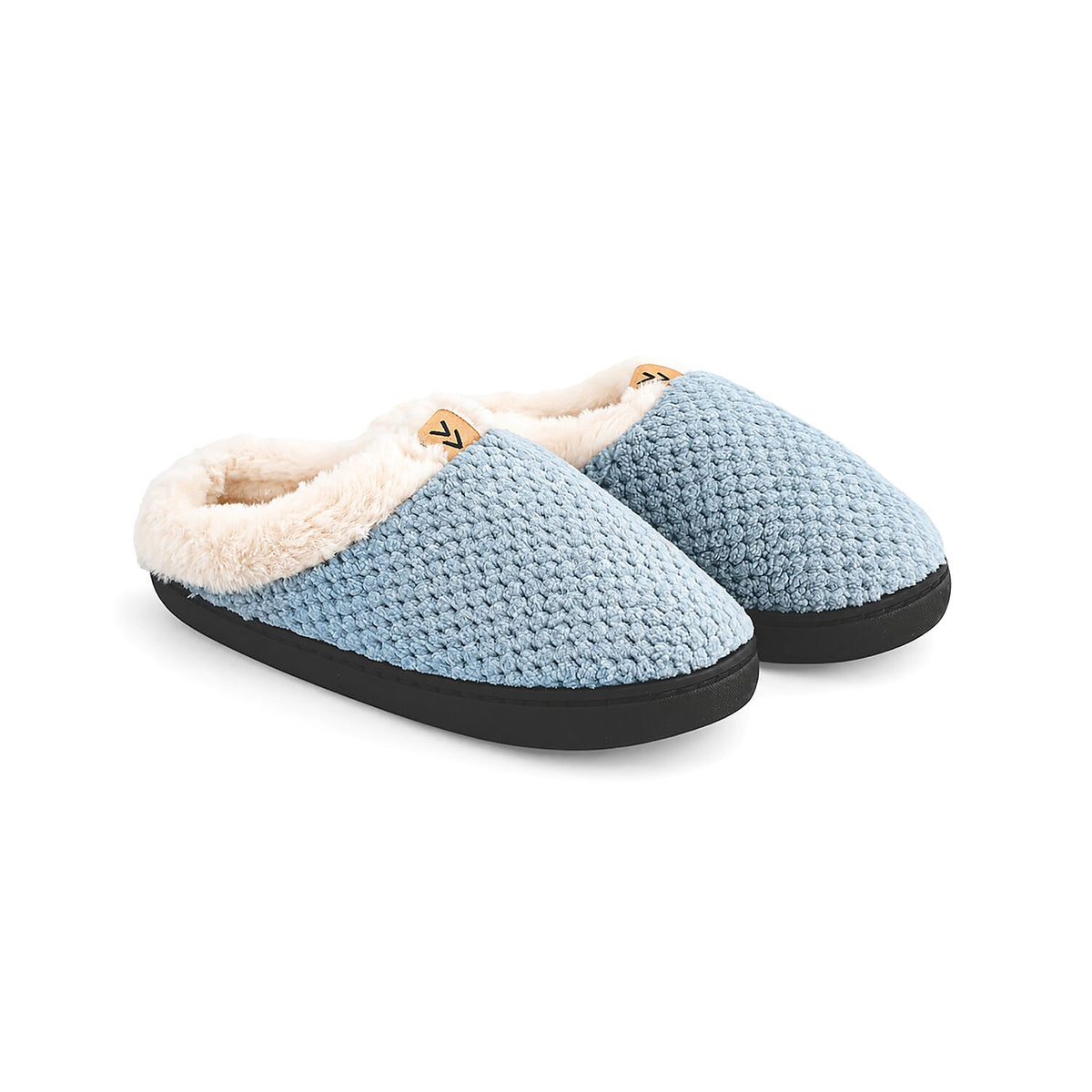 Mossimo Taupe Memory Foam Slippers with Sherpa lining (Size 5-6)