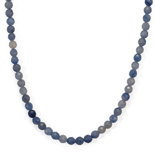 Blue Aventurine Beaded Necklace (15 Inches) 48.25 ctw