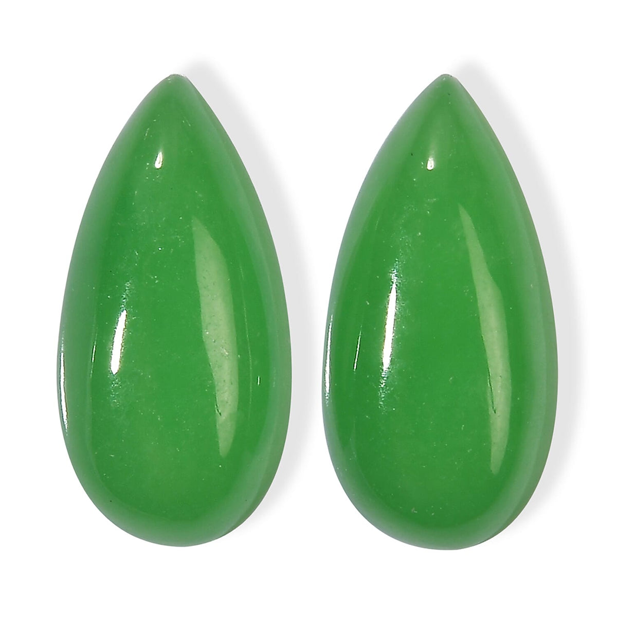 AA Green Jade Set of 2 (Pear 12x6 mm) 4.83 ctw